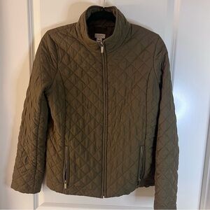 J.Crew Quilted Olive Green Jacket